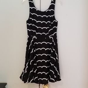 Black and white fit and flair